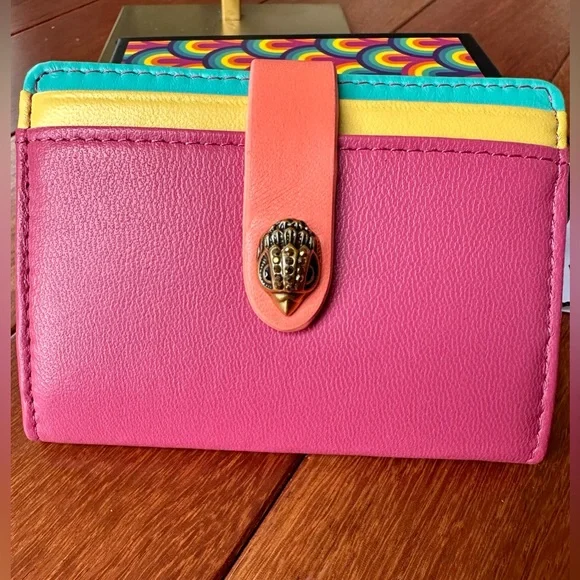 Kurt Geiger London Kensington Leather card holder in multi-colors - Picture 7 of 8